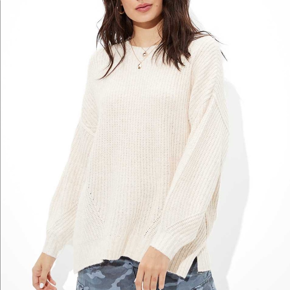 American Eagle Oversized Dreamspun Crewneck Sweater